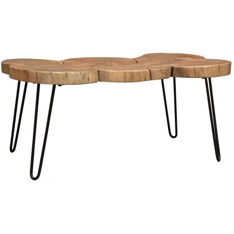 One of a Kind Live Edge Rectangle Cocktail Table Coffee Tables LOOMLAN By Diamond Sofa