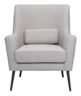 Ontario Accent Chair Gray-Accent Chairs-Zuo Modern-LOOMLAN