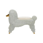 Ooh La La Poodle White Stool