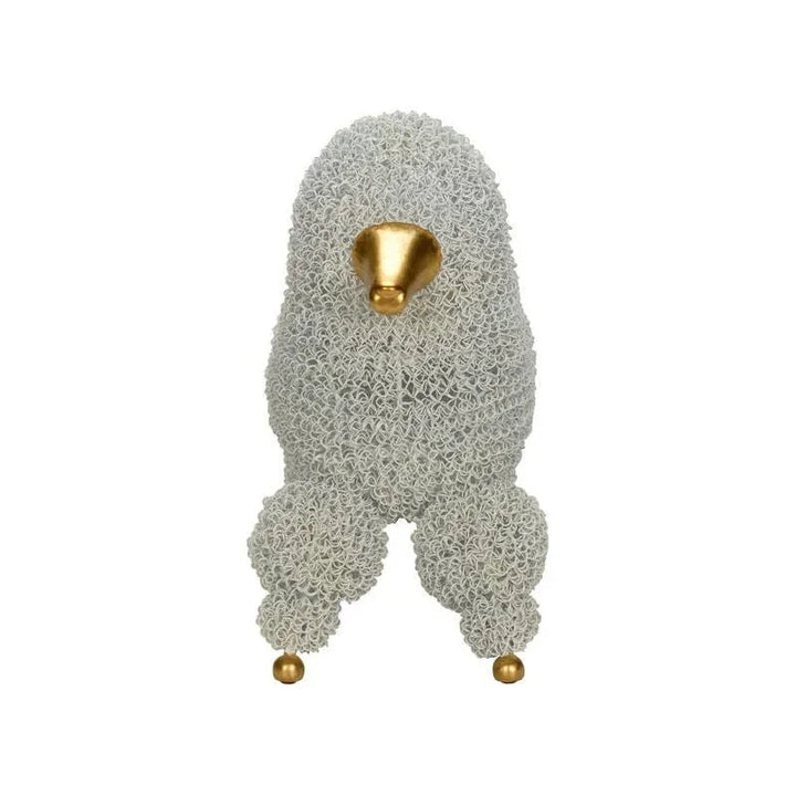 Ooh La La Poodle White Stool - LOOMLAN - Chelsea House - Poufs and Stools