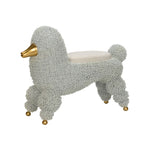 Ooh La La Poodle White Stool