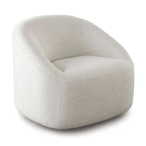 Opal Oat Fabric Swivel Contoured Arm Chair - LOOMLAN - Diamond Sofa - Club Chairs