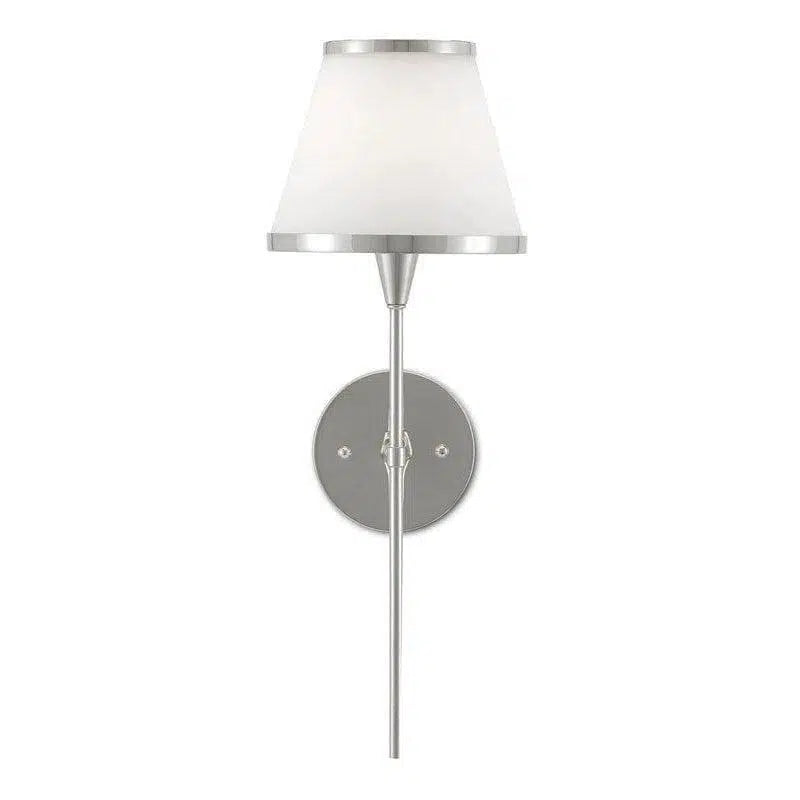 Opaque Glass Brimsley Nickel Wall Sconce