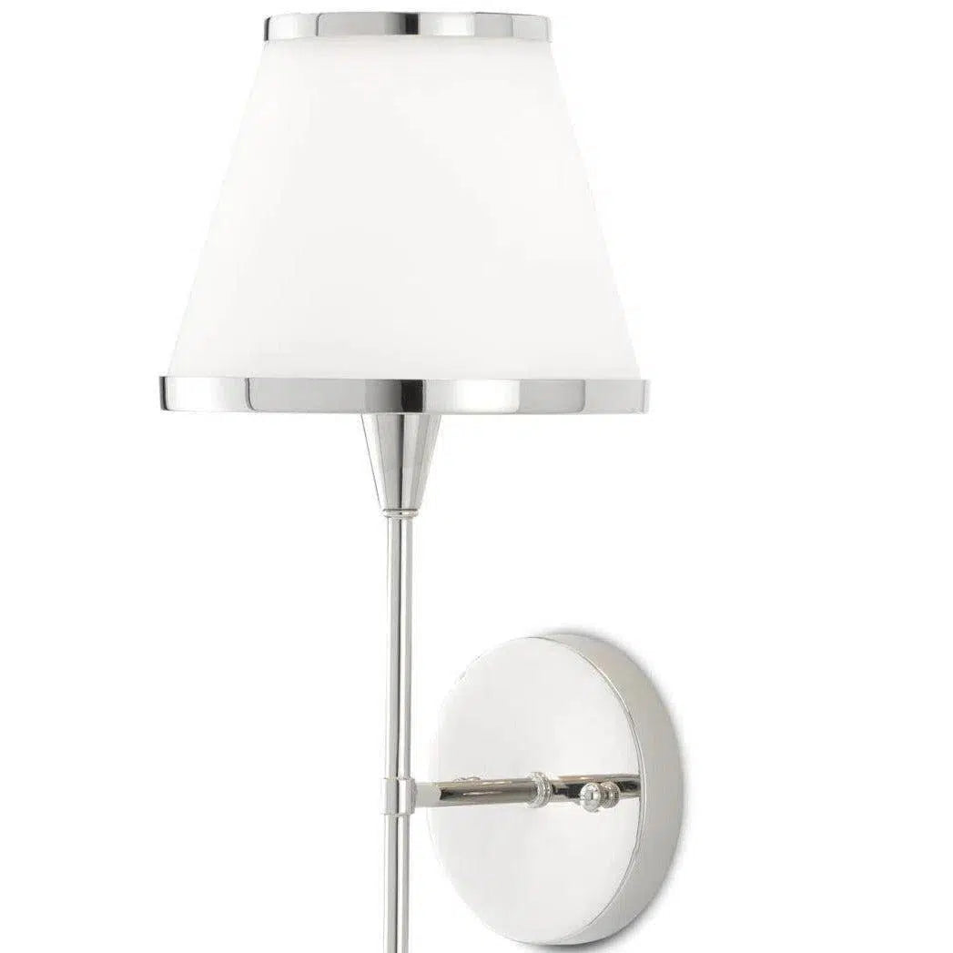 Opaque Glass Brimsley Nickel Wall Sconce