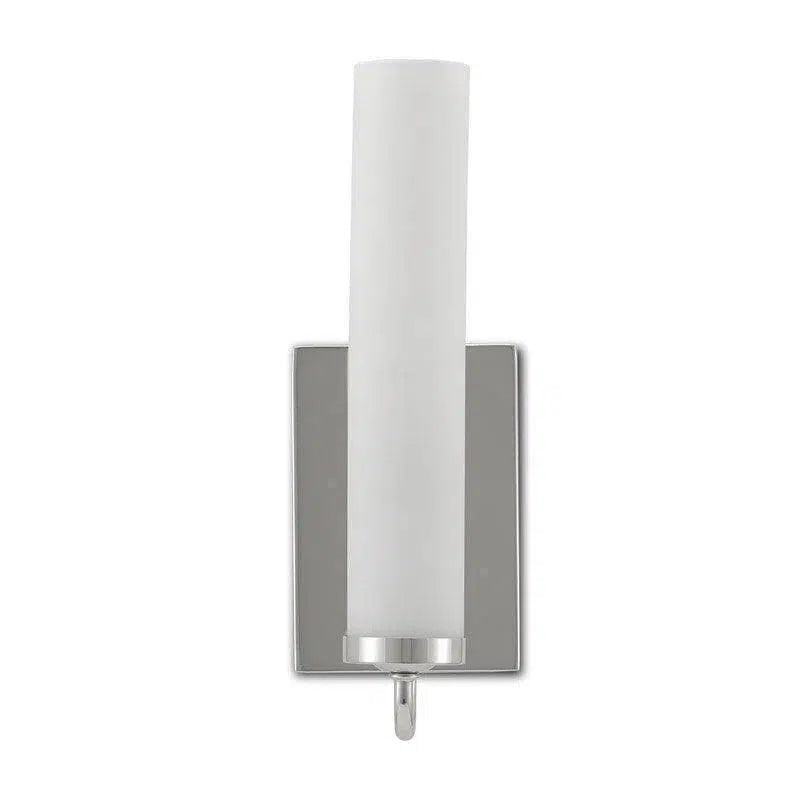 Opaque Glass Brindisi Nickel Wall Sconce