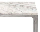 Open Desk With Shelves Marble Top-Home Office Desks-Sarreid-LOOMLAN