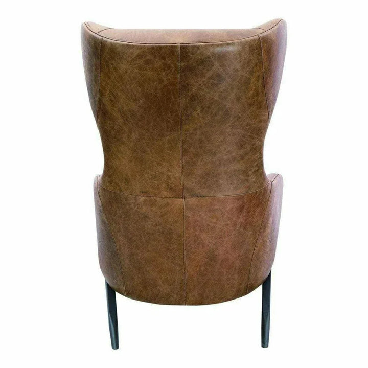 Open Road Brown Leather Lounge Chair - LOOMLAN - Moe's Home - Accent Chairs