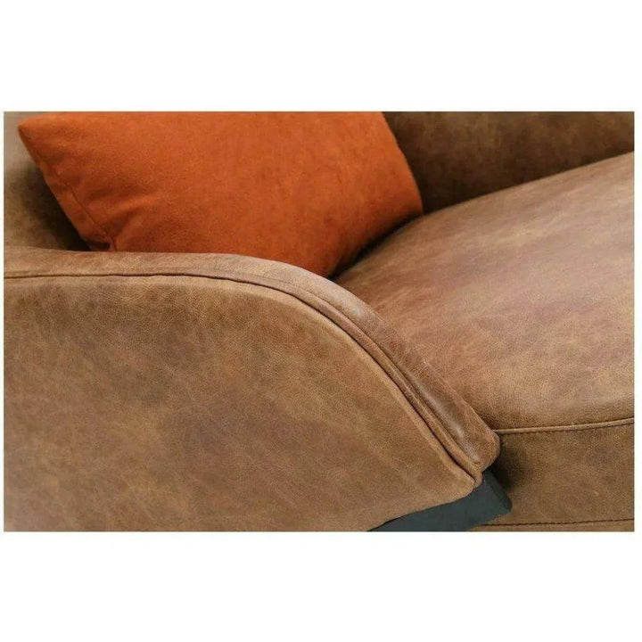 Open Road Brown Leather Lounge Chair - LOOMLAN - Moe's Home - Accent Chairs