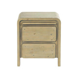 Opera Minimalist Wooden 2 Drawer Nightstand-Nightstands-LH Imports-LOOMLAN