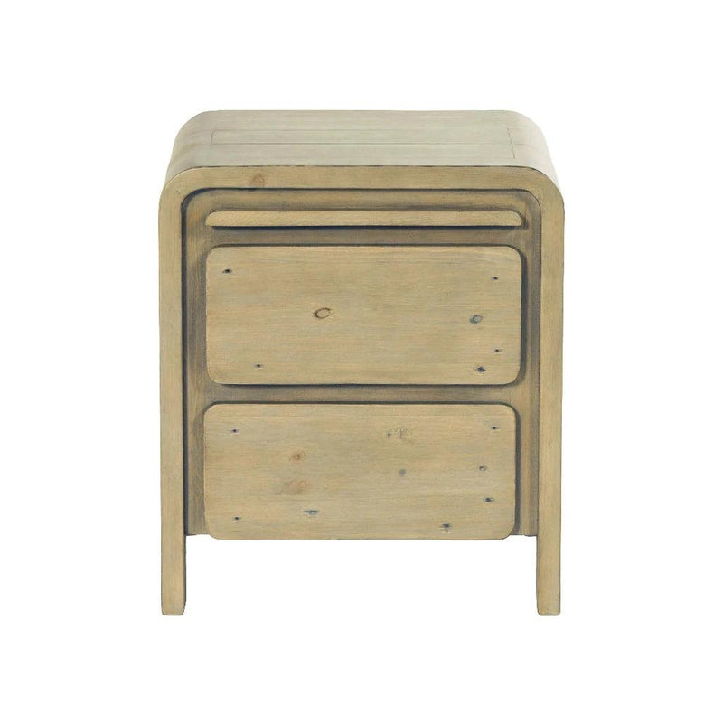 Opera Minimalist Wooden 2 Drawer Nightstand-Nightstands-LH Imports-LOOMLAN