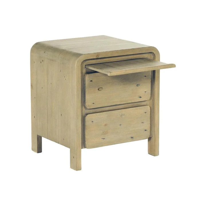 Opera Minimalist Wooden 2 Drawer Nightstand - LOOMLAN - LH Imports - Nightstands