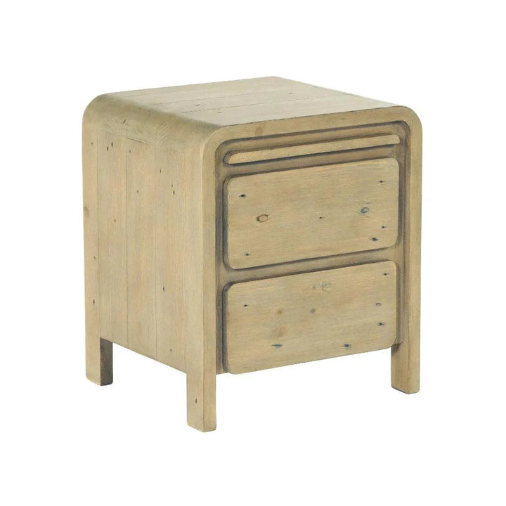 Opera Minimalist Wooden 2 Drawer Nightstand - LOOMLAN - LH Imports - Nightstands