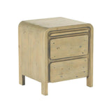 Opera Minimalist Wooden 2 Drawer Nightstand-Nightstands-LH Imports-LOOMLAN