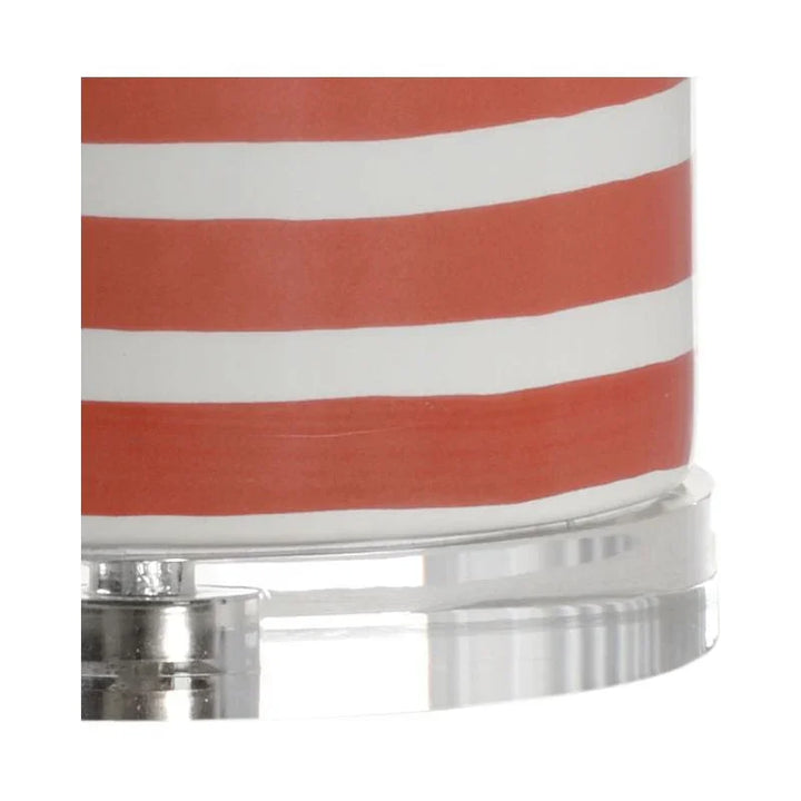 Orange Banded Hand - Painted Ceramic Table Lamp - LOOMLAN - Chelsea House - Table Lamps