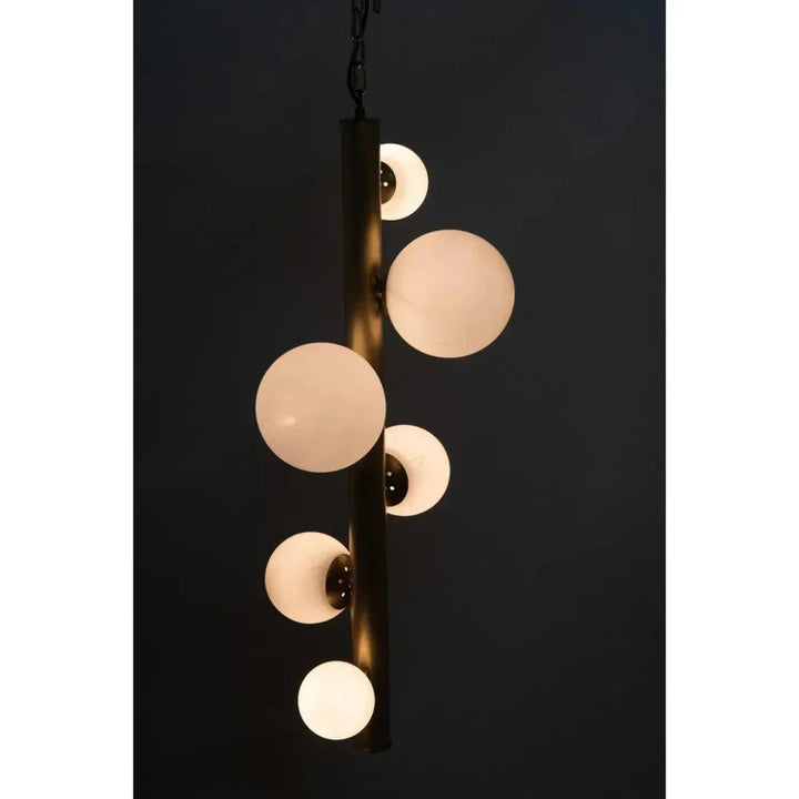 Orellana Metal Chandelier With Brass Finish - LOOMLAN - Noir - Chandeliers