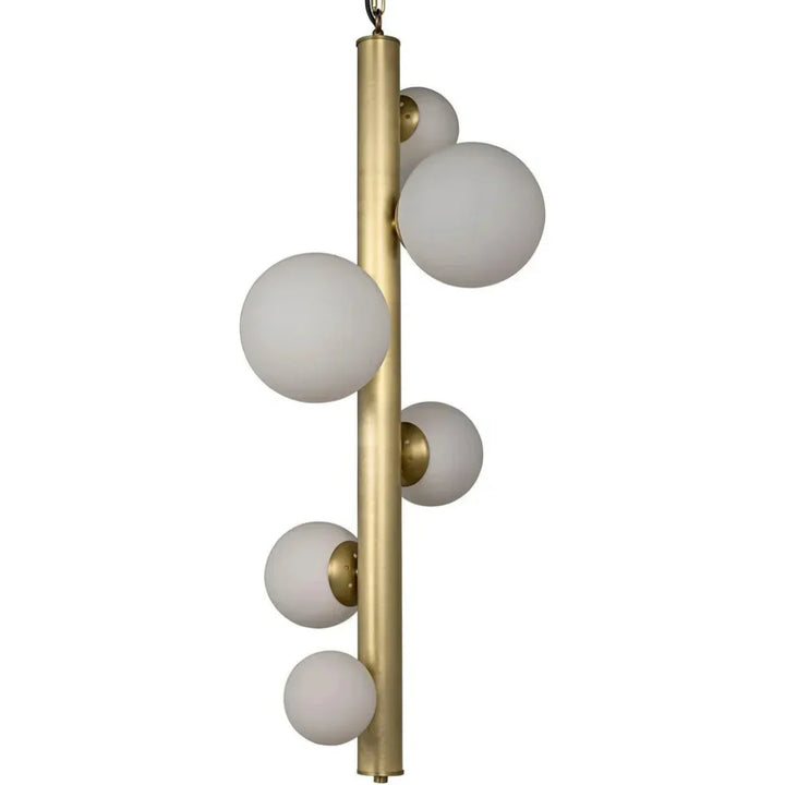 Orellana Metal Chandelier With Brass Finish - LOOMLAN - Noir - Chandeliers