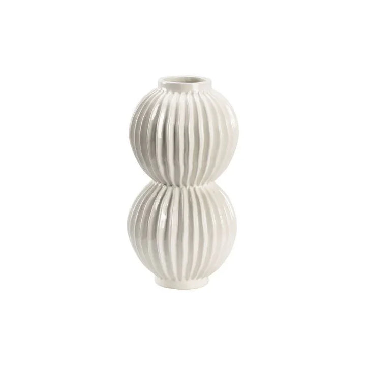 Organic Disc Ceramic Vase - LOOMLAN - Chelsea House - Vases & Jars