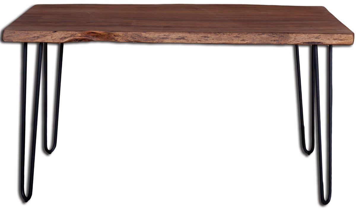 Solid Acacia Wood Dining Table 58 Inches | LOOMLAN