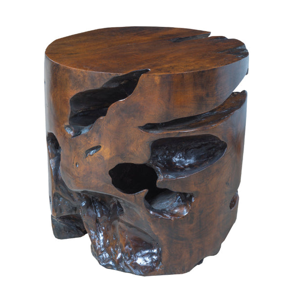 Organics Cylinder Teak Side Table