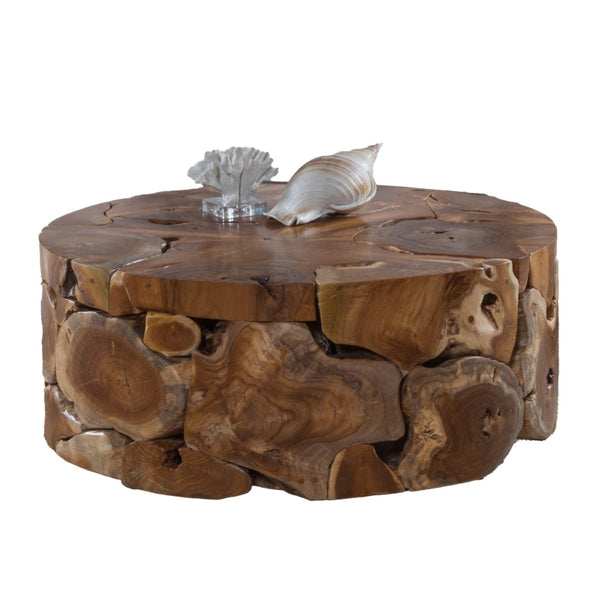 Organics Natural Round Cocktail Table