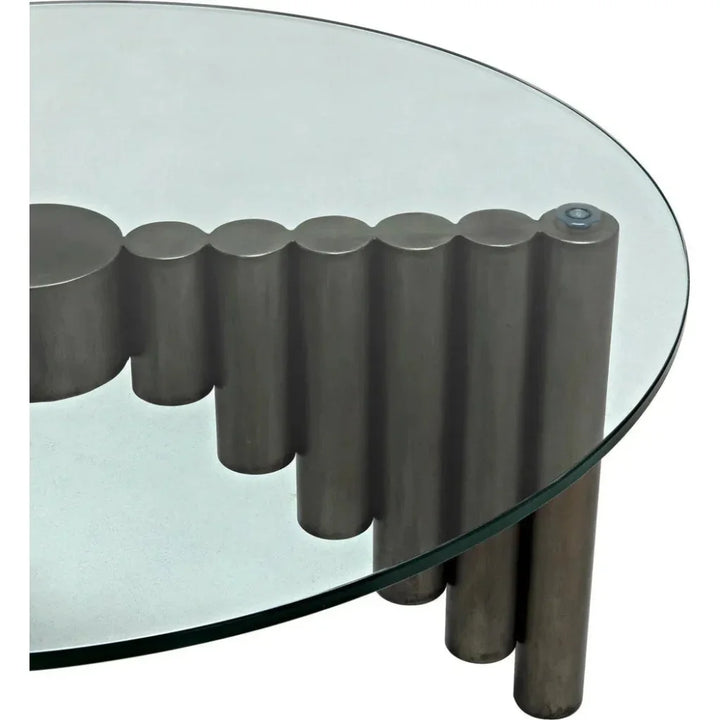 Organum Coffee Table, Gun Metal Finish - LOOMLAN - Noir - Coffee Tables