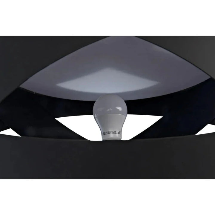 Orion Steel and White Marble Floor Lamp-Floor Lamps-Noir-LOOMLAN