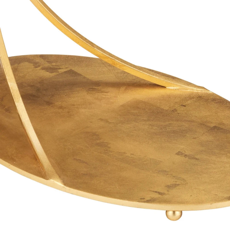 Orla Gold Leaf Finish Marble C Table