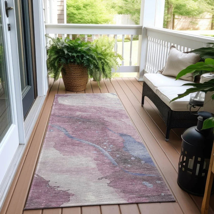 Ornitha Pink Washable Indoor - Outdoor Rug - LOOMLAN - LOOMLAN Rugs - Outdoor Rugs