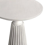 Orson Wooden White Wash Round Side Table-Side Tables-Noir-LOOMLAN