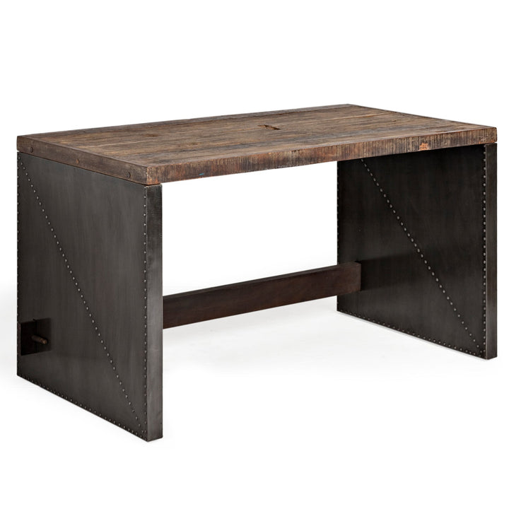 Orwell Wood Top Brown Office Desk-Home Office Desks-Mercana-LOOMLAN