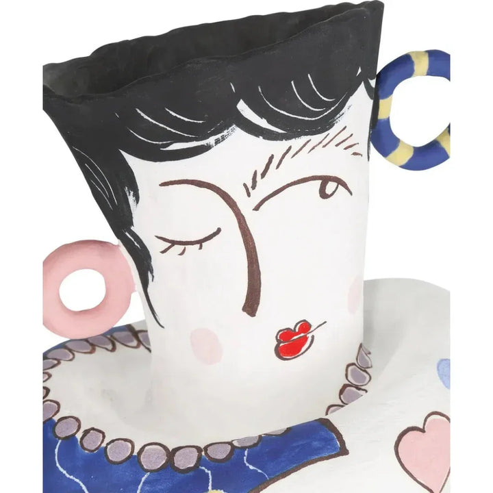 Osamu Porcelain White Objects 2PC Statue - LOOMLAN - Currey & Co - Statues & Sculptures