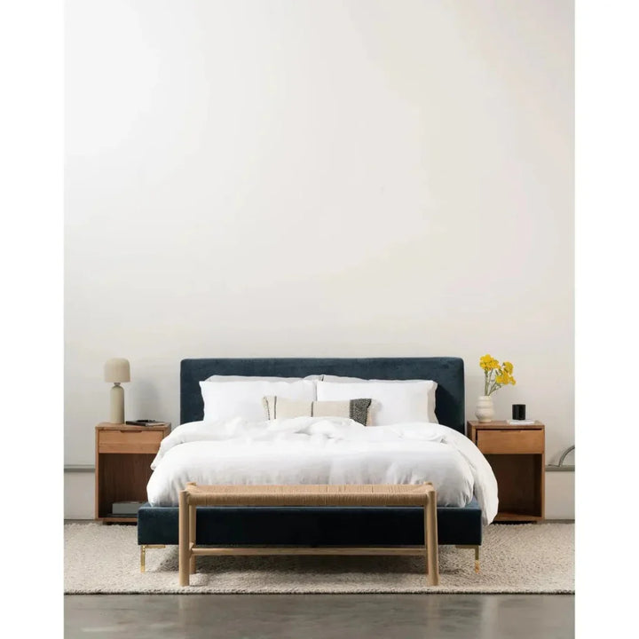 Osamu Wood Nightstand With One Drawer - LOOMLAN - Moe's Home - Nightstands