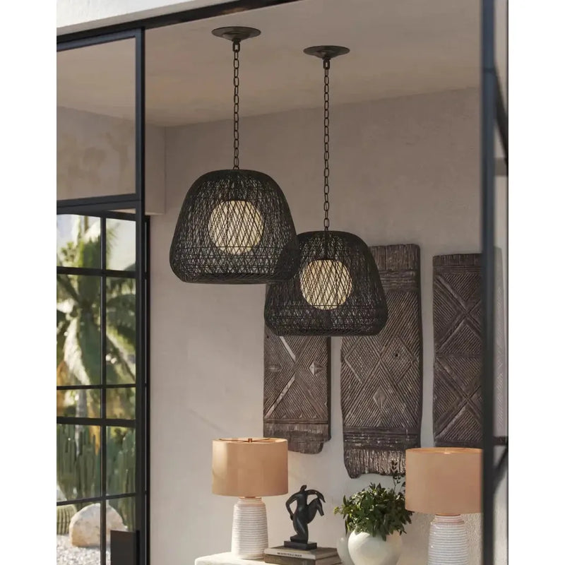 Osbert Iron Framed Black Pendant