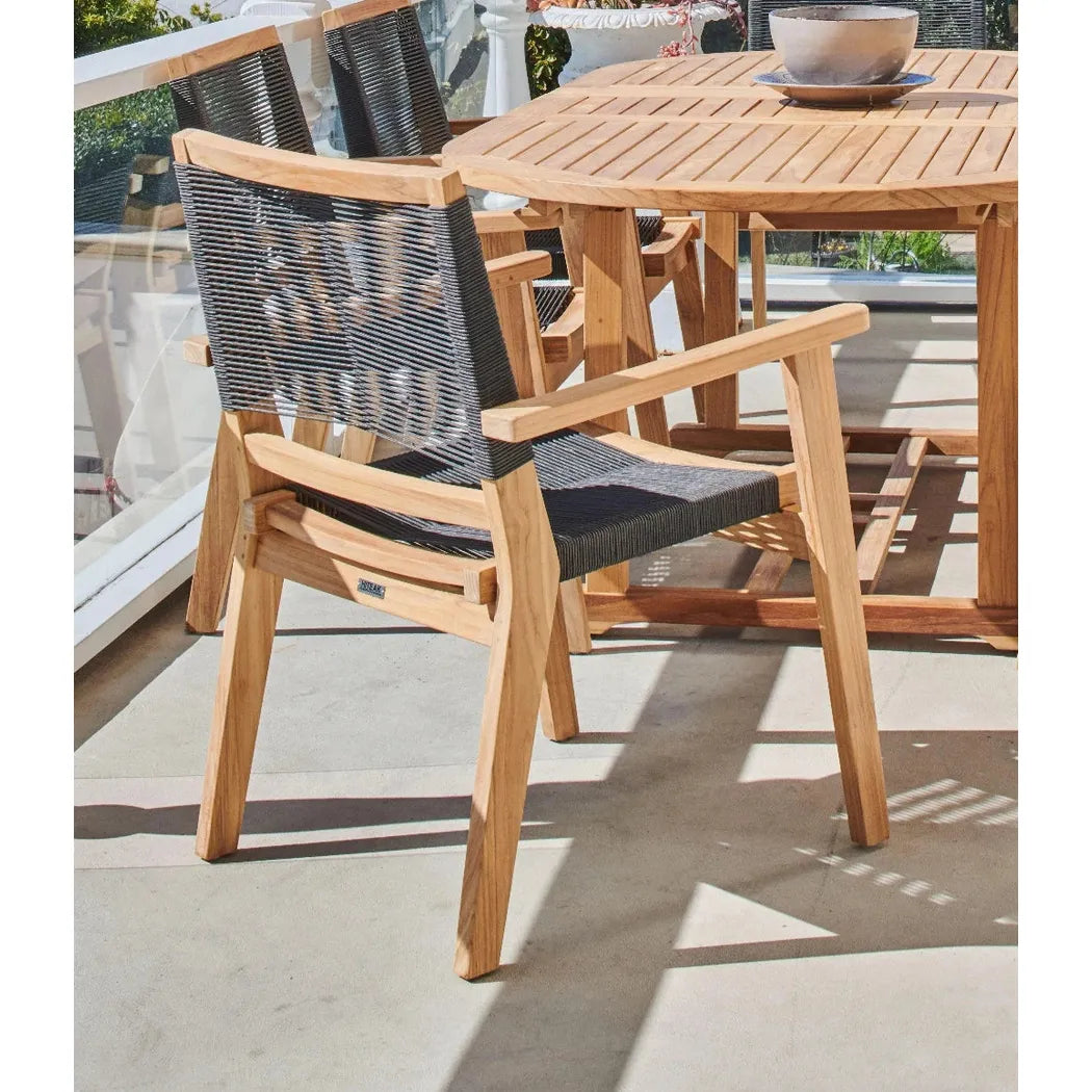 Oslo Teak Outdoor Stacking Armchair 2PC