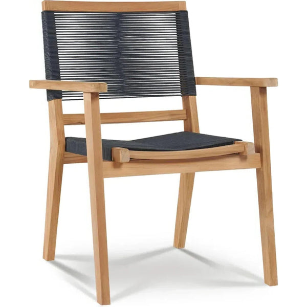 Oslo Teak Outdoor Stacking Armchair 2PC-Outdoor Dining Chairs-HiTeak-LOOMLAN