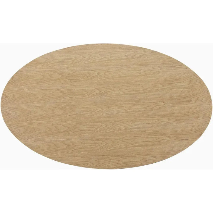 Oval Dining Table with Oak Veneer | LOOMLAN