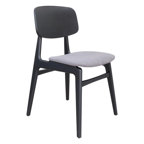 Othello Dining Chair (Set of 2) Gray & Black Dining Chairs LOOMLAN By Zuo Modern