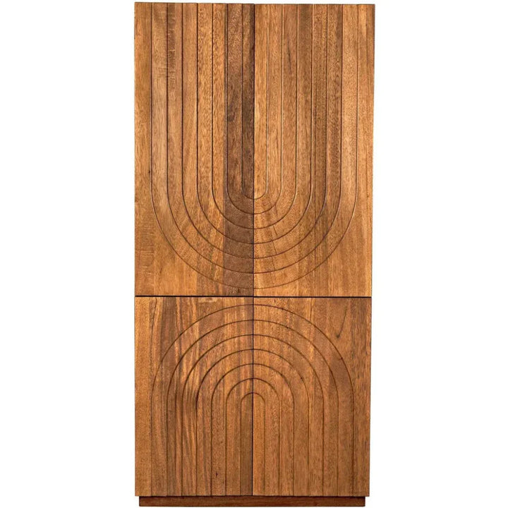 Otto Hutch Walnut Tall Bookcase Cabinet - LOOMLAN - Noir - Bookcases