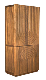 Otto Hutch Walnut Tall Bookcase Cabinet-Bookcases-Noir-LOOMLAN