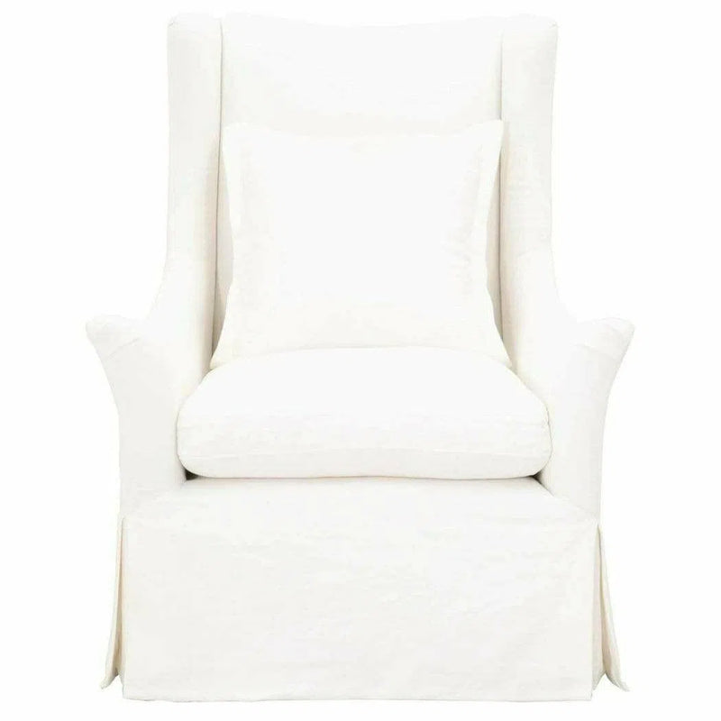 Otto Swivel Club Chair Creme Crepe Club Chairs LOOMLAN By Essentials For Living