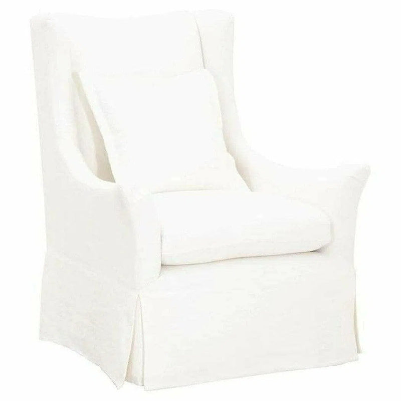 Otto Swivel Club Chair Creme Crepe Club Chairs LOOMLAN By Essentials For Living
