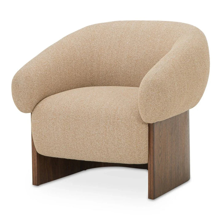 Otto Walnut Veneer Base Accent Chair - LOOMLAN - Moe's Home - Club Chairs