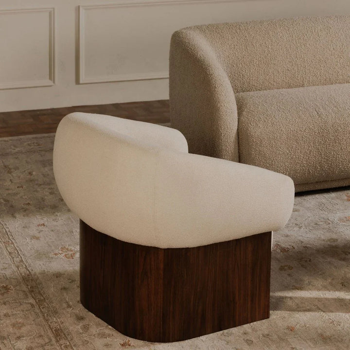 Otto Walnut Veneer Base Accent Chair - LOOMLAN - Moe's Home - Club Chairs
