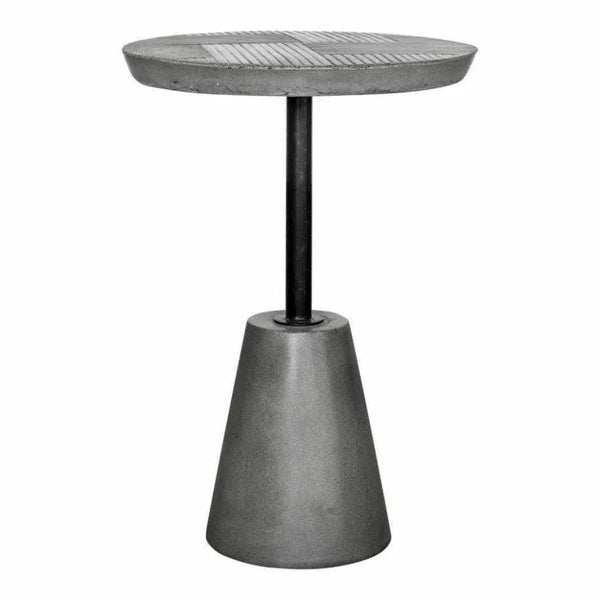 Outdoor Accent Table Grey - LOOMLAN - Moe's Home - Outdoor Side Tables