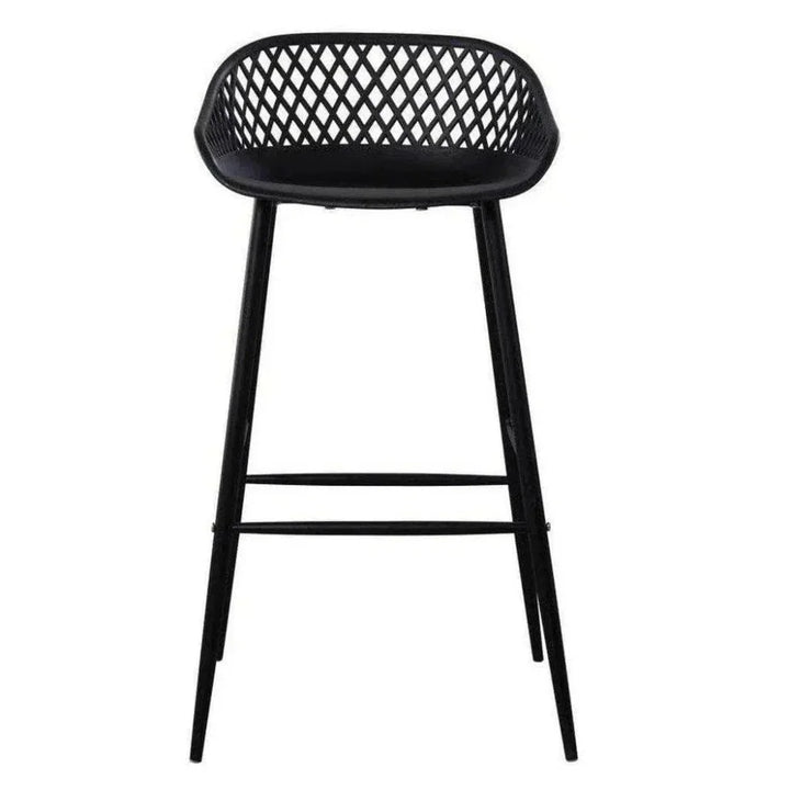 Outdoor Barstool Black Set (Bar Height)-Outdoor Bar Stools-Moe's Home-LOOMLAN