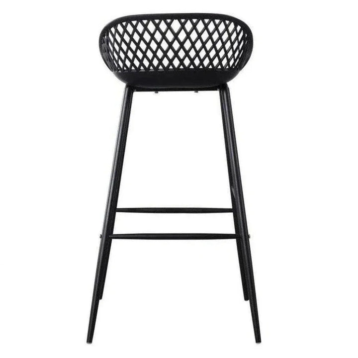 Outdoor Barstool Black Set (Bar Height)-Outdoor Bar Stools-Moe's Home-LOOMLAN