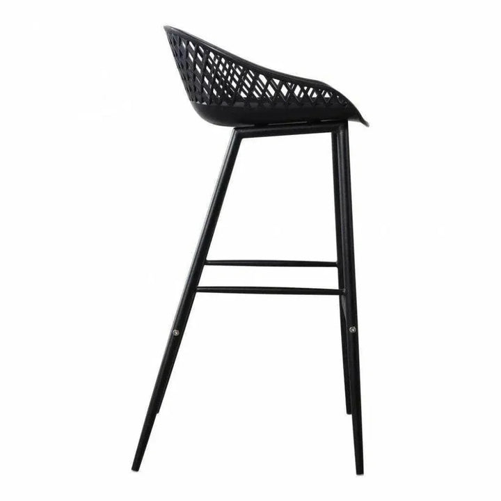 Outdoor Barstool Black Set (Bar Height)-Outdoor Bar Stools-Moe's Home-LOOMLAN