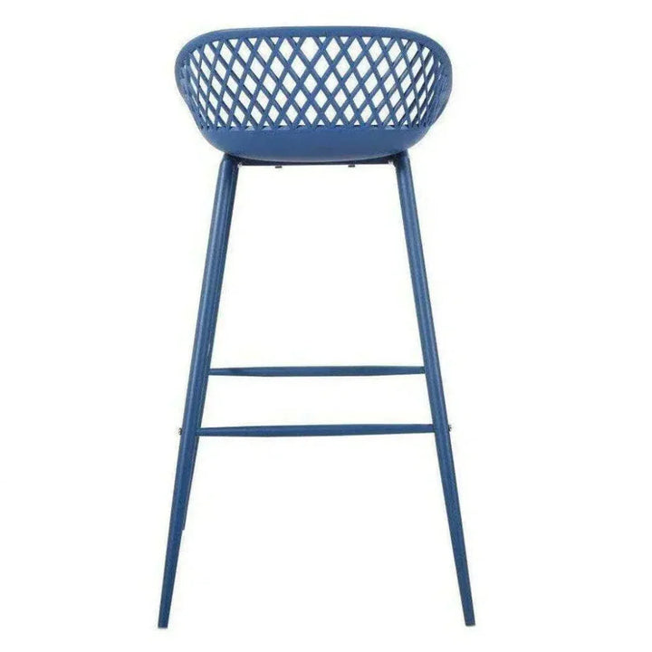 Outdoor Barstool Blue Set Black (Bar Height)-Outdoor Bar Stools-Moe's Home-LOOMLAN