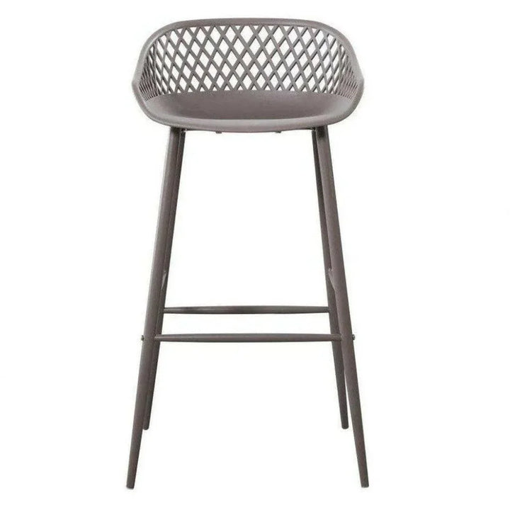 Outdoor Barstool Grey Set Black (Bar Height)-Outdoor Bar Stools-Moe's Home-LOOMLAN