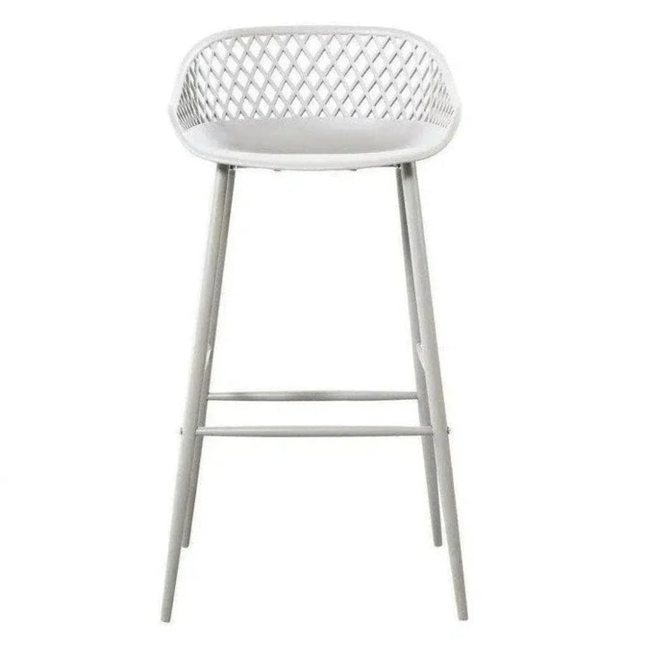 Outdoor Barstool White Set Black (Bar Height)-Outdoor Bar Stools-Moe's Home-LOOMLAN